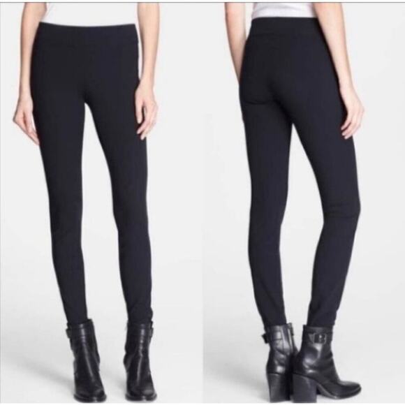 Helmut Lang Black Minimalist Stretch No Pocket Dark Academia Leggings Size M - Picture 1 of 9